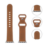 Crazy Horse Leather Butterfly Buckle Watchband For Apple Watch Series, 7 41mm / 6&SE&5&4 40mm / 3&2&1 38mm, 7 45mm / 6&SE&5&4 44mm / 3&2&1 42mm