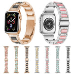 22mm Metal Opal Watchband For Apple Watch Series, 7 41mm / 6&SE&5&4 40mm / 3&2&1 38mm, 7 45mm / 6&SE&5&4 44mm / 3&2&1 42mm
