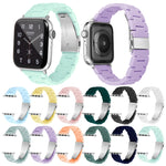 Candy Color Three-Bead Watchband For Apple Watch Series, 7 41mm / 6&SE&5&4 40mm / 3&2&1 38mm, 7 45mm / 6&SE&5&4 44mm / 3&2&1 42mm