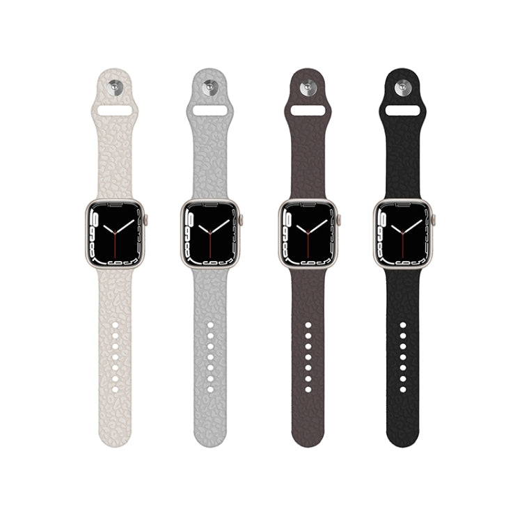 سوار ساعة من السيليكون بنقش نمط الفهد لسلسلة Apple Watch، 7 41مم / 6&SE&5&4 40مم / 3&2&1 38مم، 7 45مم / 6&SE&5&4 44مم / 3&2&1 42مم