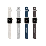 Dog Paw Embossing Silicone Watchband For Apple Watch Series, 7 41mm / 6&SE&5&4 40mm / 3&2&1 38mm, 7 45mm / 6&SE&5&4 44mm / 3&2&1 42mm
