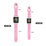 Flamingo Embossing Silicone Watchband For Apple Watch Series, 7 41mm / 6&SE&5&4 40mm / 3&2&1 38mm, 7 45mm / 6&SE&5&4 44mm / 3&2&1 42mm