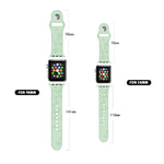 Four-leaf Clover Embossing Silicone Watchband For Apple Watch Series, 7 41mm / 6&SE&5&4 40mm / 3&2&1 38mm, 7 45mm / 6&SE&5&4 44mm / 3&2&1 42mm