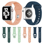 Cactus Embossing Silicone Watchband For Apple Watch Series, 7 41mm / 6&SE&5&4 40mm / 3&2&1 38mm, 7 45mm / 6&SE&5&4 44mm / 3&2&1 42mm