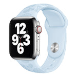 Sunflower Embossing Silicone Watchband For Apple Watch Series, 7 41mm / 6&SE&5&4 40mm / 3&2&1 38mm, 7 45mm / 6&SE&5&4 44mm / 3&2&1 42mm