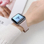 Small Waist Silicone Watchband For Apple Watch Series, 7 41mm / 6&SE&5&4 40mm / 3&2&1 38mm, 7 45mm / 6&SE&5&4 44mm / 3&2&1 42mm