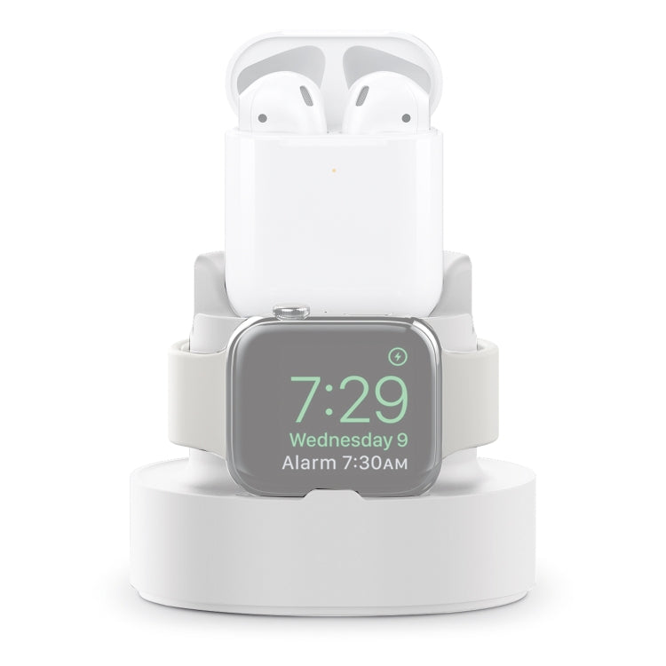 A001 3 In 1 Silicone Charging Holder for iPhone / iWatch / AirPods