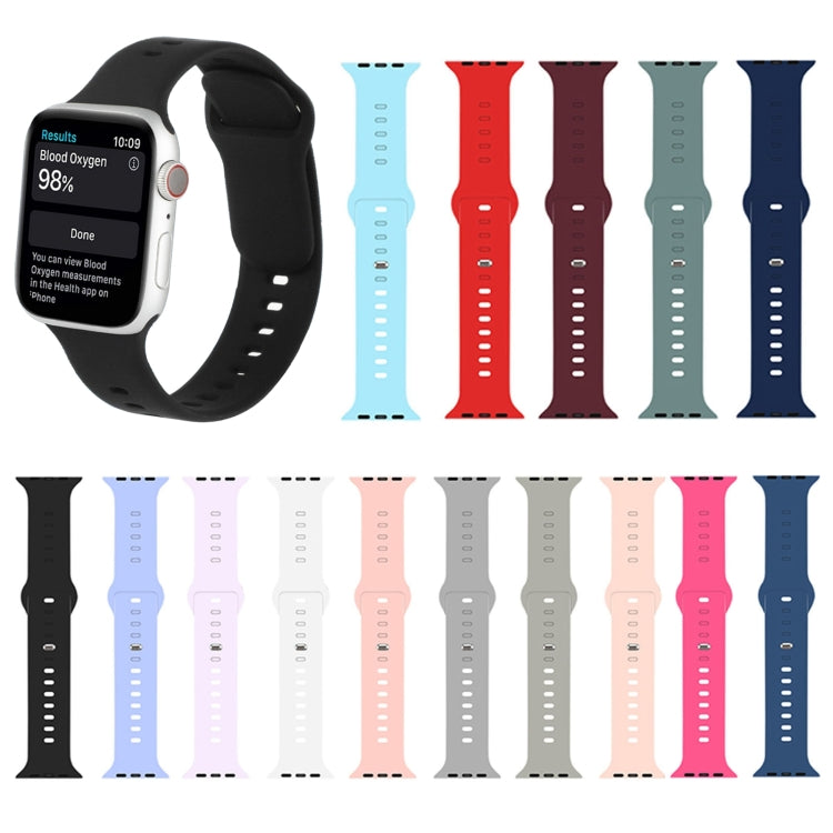 Liquid Silicone Watchband For Apple Watch Series, 7 45mm / 6&SE&5&4 44mm / 3&2&1 42mm