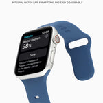 Liquid Silicone Watchband For Apple Watch Series, 7 45mm / 6&SE&5&4 44mm / 3&2&1 42mm