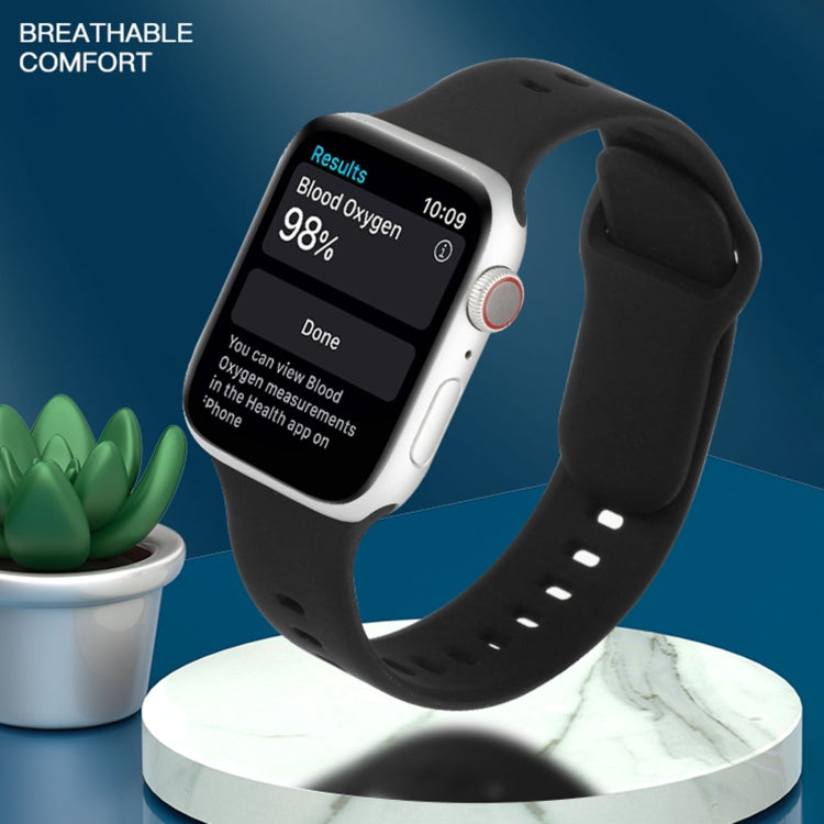 Liquid Silicone Watchband For Apple Watch Series, 7 45mm / 6&SE&5&4 44mm / 3&2&1 42mm