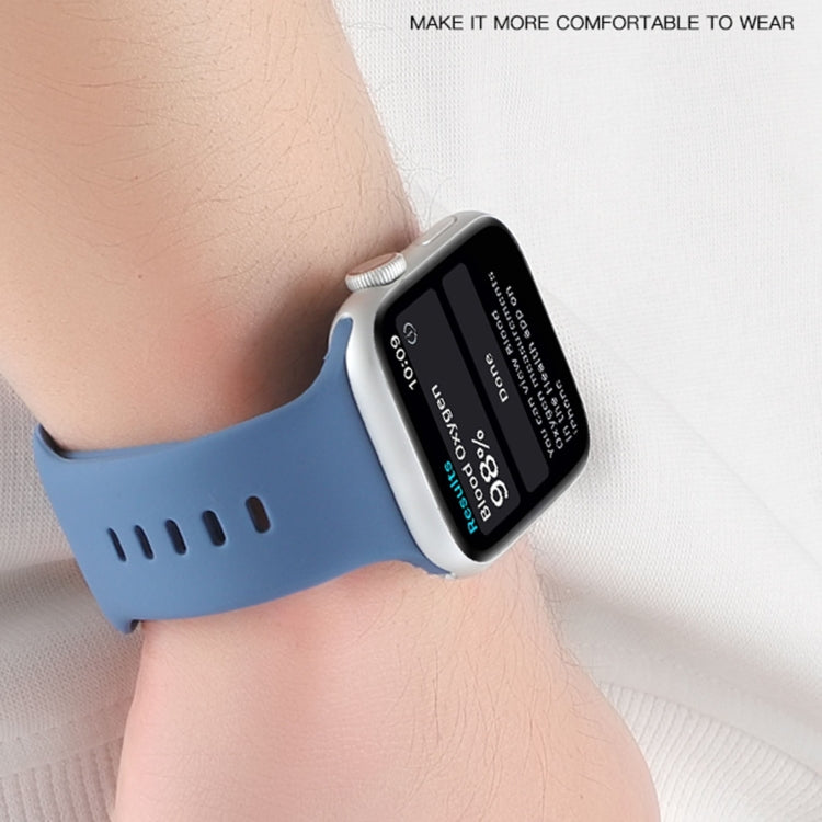 Liquid Silicone Watchband For Apple Watch Series, 7 45mm / 6&SE&5&4 44mm / 3&2&1 42mm