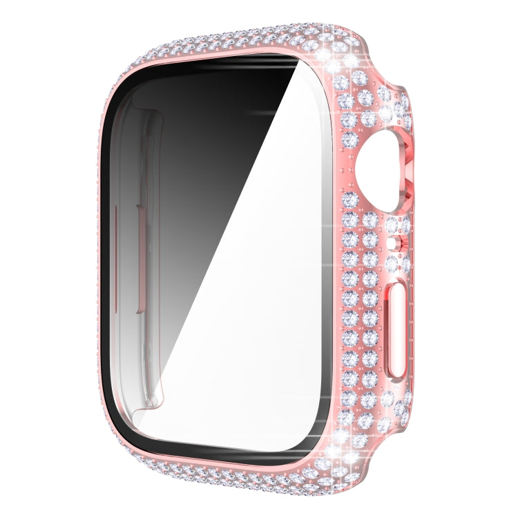 Diamond PC + Tempered Glass Watch Case For Apple Watch Series, 7 41mm, 7 45mm