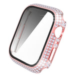 Diamond PC + Tempered Glass Watch Case For Apple Watch Series, 7 41mm, 7 45mm