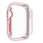 Diamond PC + Tempered Glass Watch Case For Apple Watch Series, 7 41mm, 7 45mm