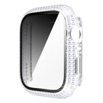 Diamond PC + Tempered Glass Watch Case For Apple Watch Series, 7 41mm, 7 45mm