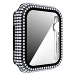 Diamond PC + Tempered Glass Watch Case For Apple Watch Series, 6&SE&5&4 40mm, 6&SE&5&4 44mm