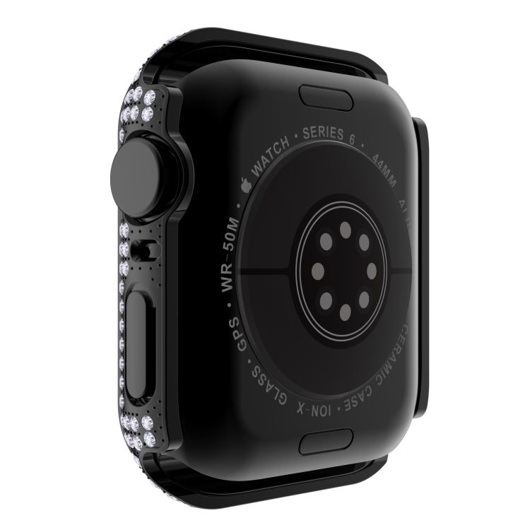 Diamond PC + Tempered Glass Watch Case For Apple Watch Series, 6&SE&5&4 40mm, 6&SE&5&4 44mm