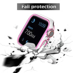 غطاء ساعة من PC مطلي بالكهرباء ذو لونين لسلسلة Apple Watch 6 و SE و 5 و 4 40 مم، 6 و SE و 5 و 4 44 مم