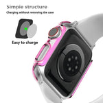غطاء ساعة من PC مطلي بالكهرباء ذو لونين لسلسلة Apple Watch 6 و SE و 5 و 4 40 مم، 6 و SE و 5 و 4 44 مم