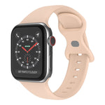 Butterfly Buckle Silicone Watchband, Size: S For Apple Watch Series, 7 45mm / 6&SE&5&4 44mm / 3&2&1 42mm