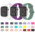Butterfly Buckle Silicone Watchband, Size: S For Apple Watch Series, 7 45mm / 6&SE&5&4 44mm / 3&2&1 42mm
