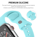 Butterfly Buckle Silicone Watchband, Size: S For Apple Watch Series, 7 45mm / 6&SE&5&4 44mm / 3&2&1 42mm