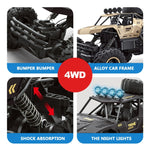 4WD Oversized Alloy Six Wheel Vehicle RC Car, (Black), (Gold)