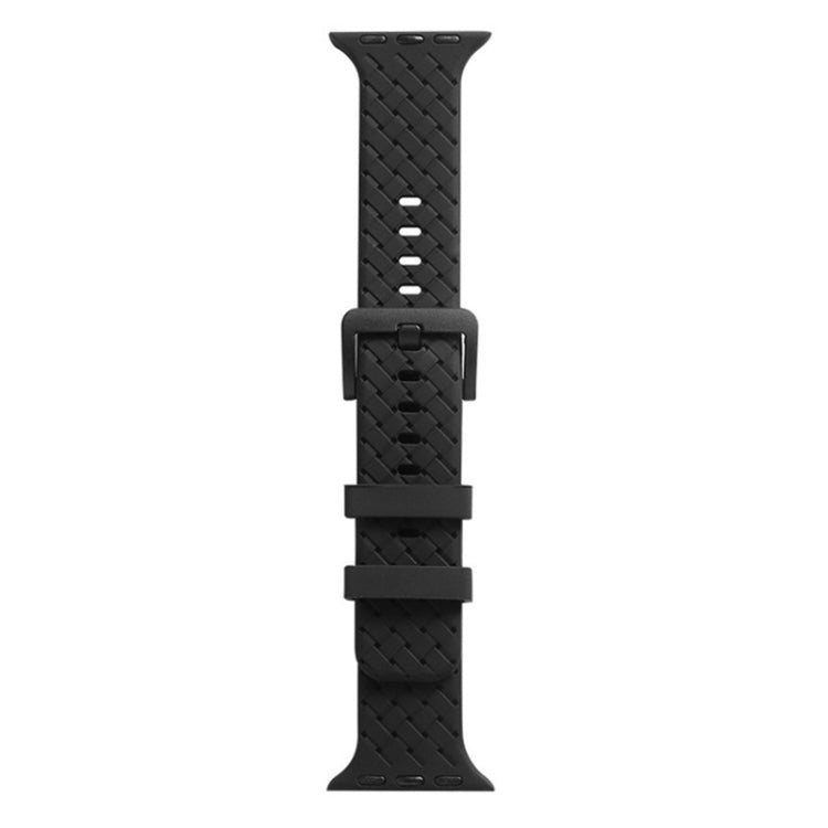 Braided Texture Silicone Watchband For Apple Watch Series, 7 41mm / 6&SE&5&4 40mm / 3&2&1 38mm, 7 45mm / 6&SE&5&4 44mm / 3&2&1 42mm