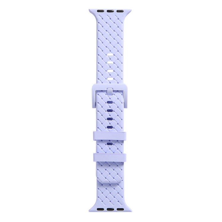 Braided Texture Silicone Watchband For Apple Watch Series, 7 41mm / 6&SE&5&4 40mm / 3&2&1 38mm, 7 45mm / 6&SE&5&4 44mm / 3&2&1 42mm