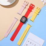 Braided Texture Silicone Watchband For Apple Watch Series, 7 41mm / 6&SE&5&4 40mm / 3&2&1 38mm, 7 45mm / 6&SE&5&4 44mm / 3&2&1 42mm