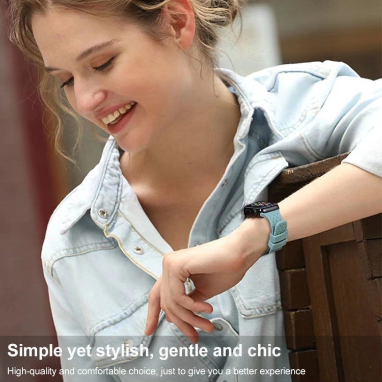 Braided Texture Silicone Watchband For Apple Watch Series, 7 41mm / 6&SE&5&4 40mm / 3&2&1 38mm, 7 45mm / 6&SE&5&4 44mm / 3&2&1 42mm