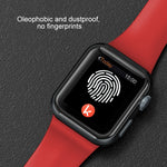 Mutural Liquid Silicone Watchband, For Apple Watch Series 7 41mm / 6 & SE & 5 & 4 40mm / 3 & 2 & 1 38mm, For Apple Watch Ultra 49mm / Series 8&7 45mm / SE 2&6&SE&5&4 44mm / 3&2&1 42mm