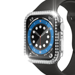 Double-Row Diamond PC+Tempered Glass Watch Case For Apple Watch Series, 3&2&1 38mm, 3&2&1 42mm