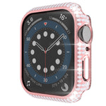 غطاء ساعة من البلاستيك المقوى المجوف مزين بألماس لسلسلة Apple Watch، 3&2&1 38مم، 3&2&1 42مم