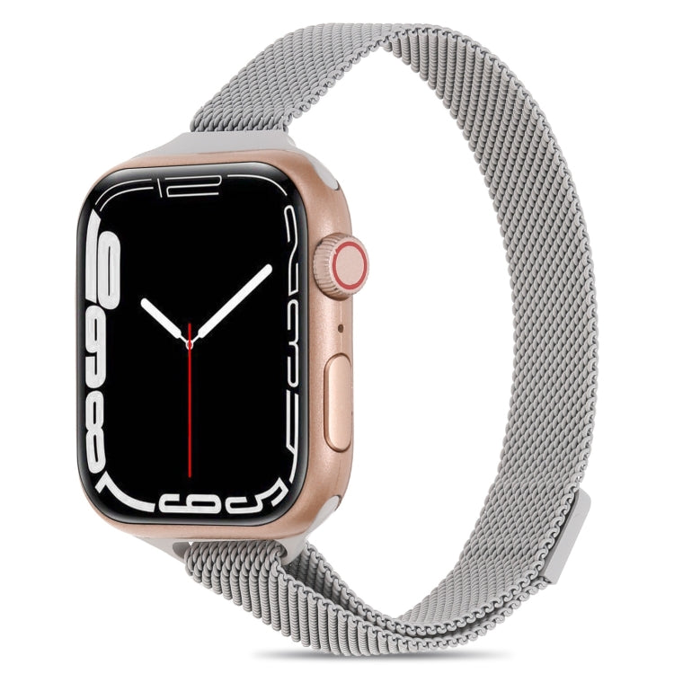 Milanese Small Waist Watchband For Apple Watch Series, 7 41mm / 6&SE&5&4 40mm / 3&2&1 38mm, 7 45mm / 6&SE&5&4 44mm / 3&2&1 42mm