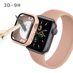 PC + Tempered Glass Film Waterproof Watch Case with Lower Cover For Apple Watch Series 9 / 8 / 7 45mm, 9 / 8 / 7 41mm, 9 / 8 / 7 45mm
