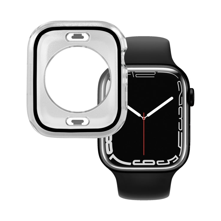 PC + Tempered Glass Film Waterproof Watch Case with Lower Cover For Apple Watch Series 9 / 8 / 7 45mm, 9 / 8 / 7 41mm, 9 / 8 / 7 45mm