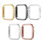 Electroplated PC Hollow Watch Protective Case, For Apple Watch Series 9 / 8 / 7 41mm, For Apple Watch Series 9 / 8 / 7 45mm