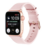 Small Waist Genuine Leather Watchband For Apple Watch Series, 7 41mm / 6&SE&5&4 40mm / 3&2&1 38mm, 7 45mm / 6&SE&5&4 44mm / 3&2&1 42mm