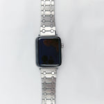 Oak Three Strains Metal Watchband For Apple Watch Series, 7 41mm / 6&SE&5&4 40mm / 3&2&1 38mm, 7 45mm / 6&SE&5&4 44mm / 3&2&1 42mm