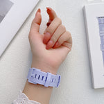 Thread Silicone Watchband For Apple Watch Series, 7 41mm / 6&SE&5&4 40mm / 3&2&1 38mm, 7 45mm / 6&SE&5&4 44mm / 3&2&1 42mm