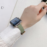 Plain Leather Watchband For Apple Watch Series, 7 41mm / 6&SE&5&4 40mm / 3&2&1 38mm, 7 45mm / 6&SE&5&4 44mm / 3&2&1 42mm