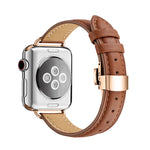 Slimming Butterfly Buckle Watchband For Apple Watch Series, 7 41mm / 6&SE&5&4 40mm / 3&2&1 38mm