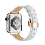 Slimming Butterfly Buckle Watchband For Apple Watch Series, 7 41mm / 6&SE&5&4 40mm / 3&2&1 38mm