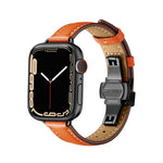 Slimming Butterfly Buckle Watchband For Apple Watch Series, 7 41mm / 6&SE&5&4 40mm / 3&2&1 38mm