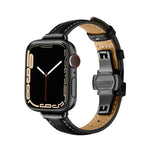 Slimming Butterfly Buckle Watchband For Apple Watch Series, 7 41mm / 6&SE&5&4 40mm / 3&2&1 38mm