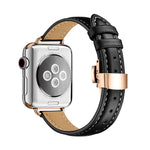 Slimming Butterfly Buckle Watchband For Apple Watch Series, 7 41mm / 6&SE&5&4 40mm / 3&2&1 38mm