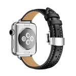 Slimming Butterfly Buckle Watchband For Apple Watch Series, 7 41mm / 6&SE&5&4 40mm / 3&2&1 38mm