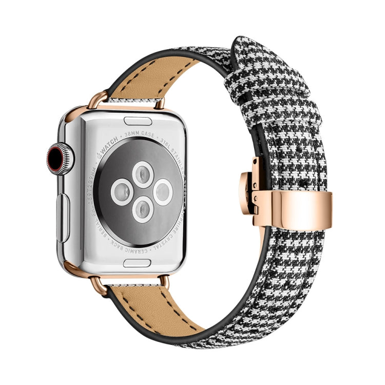 Slimming Butterfly Buckle Watchband For Apple Watch Series, 7 41mm / 6&SE&5&4 40mm / 3&2&1 38mm