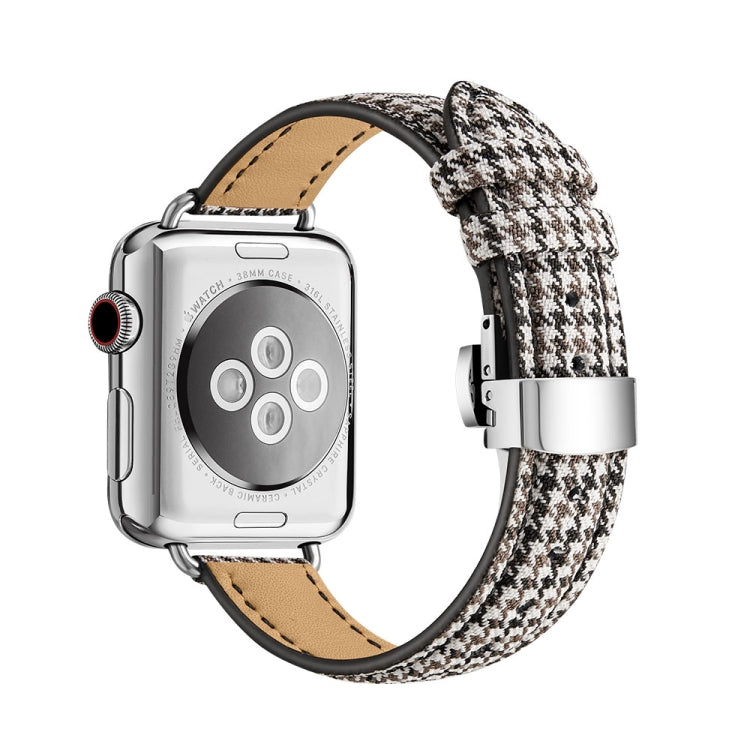 Slimming Butterfly Buckle Watchband For Apple Watch Series, 7 41mm / 6&SE&5&4 40mm / 3&2&1 38mm